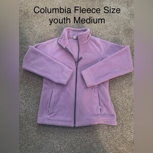 Columbia Youth Medium Lavender Fleece Jacket